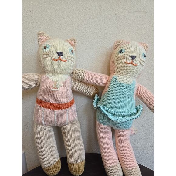 Blable Colette the Cat Doll Lot Of Two Soft Sweet Toys 12" - Picture 1 of 7